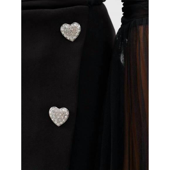 NEW SELF-PORTRAIT black wrap mini skirt in black - Picture 3 of 3